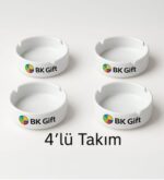 Porselen Kül Tablası - 4'lü Paket