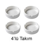 Porselen Kül Tablası - 4'lü Paket