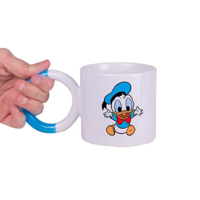 Mavi Halka Kulplu Porselen Kupa Bardak - 2'li set