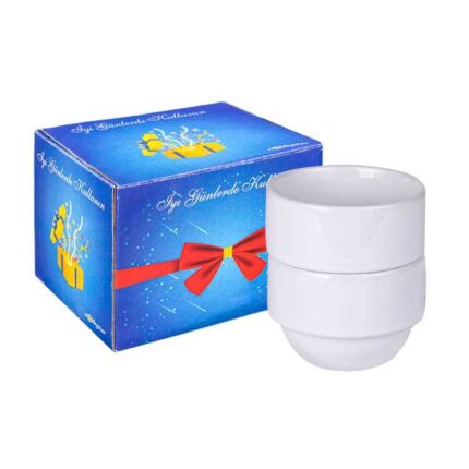 Porselen Beyaz Derin Kase - 2'li Paket