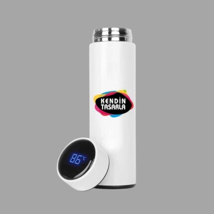 Filtreli Dijital Göstergeli Çelik Termos - 450mlt
