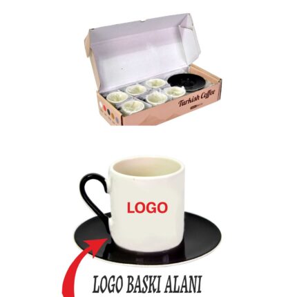 Türk Kahvesi Fincan Takımı 6'lı Siyah