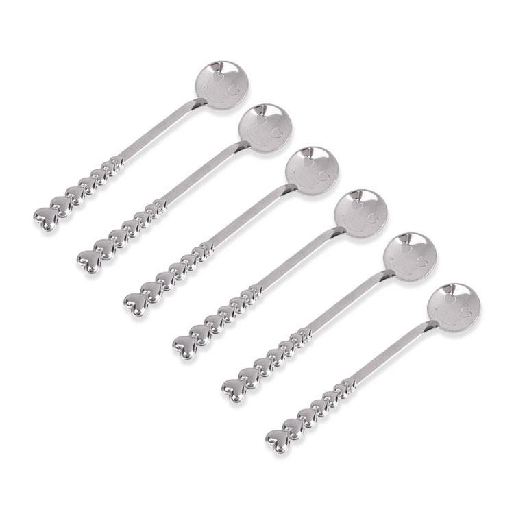 Metal Çay Kaşığı Emojili 6'lı Metal Çay Kaşığı Emojili 6'lı