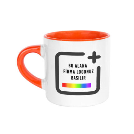 Porselen Turuncu Nescafe Fincanı