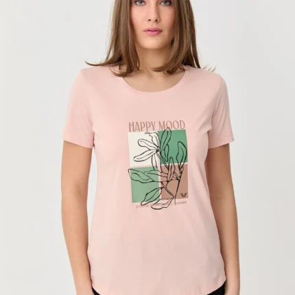 Yavruağzı Pamuklu Tişört